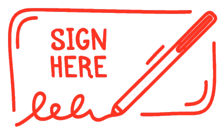 sign here